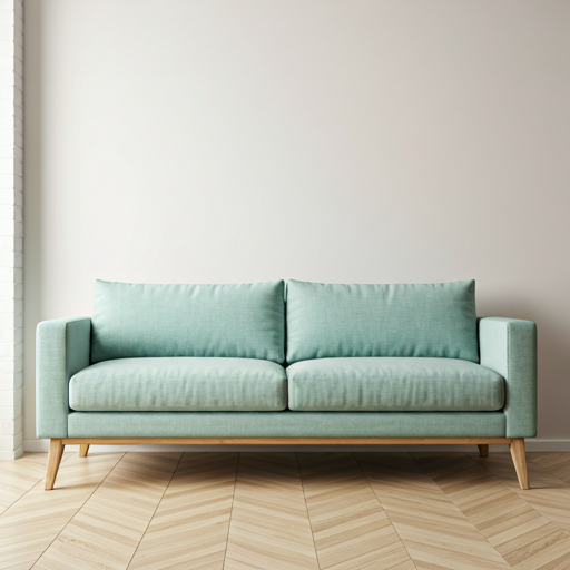 Clean white sofa after professional steam cleaning by SparkleHouse