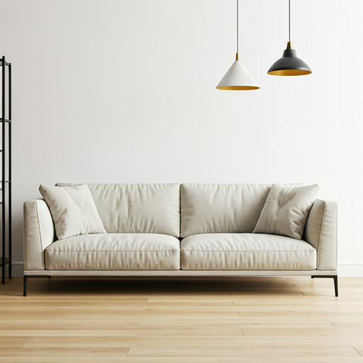 Worn sofa before SparkleHouse deep cleaning treatment